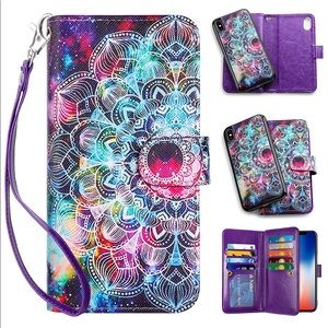 iPhone Xs Max detachable phone case + wallet